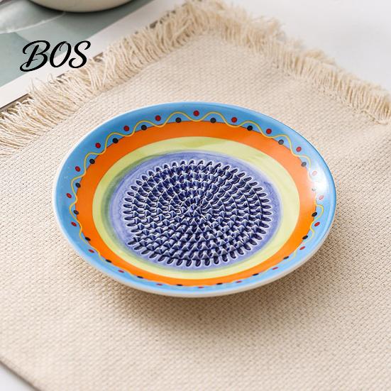 Tarka do czosnku Ceramiczna tarka do imbiru, Ręczna płyta do mielenia puree, Wielofunkcyjny tłuczek kuchenny Miska na owoce