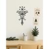 Viking Metal Wall Art Norse Rune Decor Medieval Nordic Mythology Iron Hanging Gothic Home Office Bedroom Living Room Bathroom Kitchen Sign