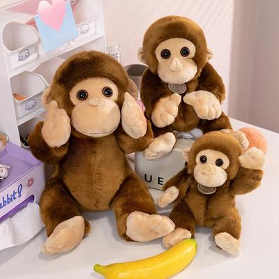 Lifelike 17/30cm Simulation Monkey Doll Funny Plush Toys Soft Wild Animals Appease Doll Creative Birthday Gift