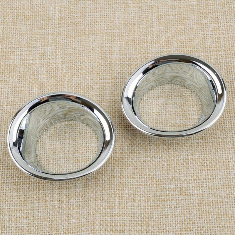 2pcs/Set Silver Front Fog Light Lamp Ring Cover Trim Plastic Fit for Toyota Harrier Venza