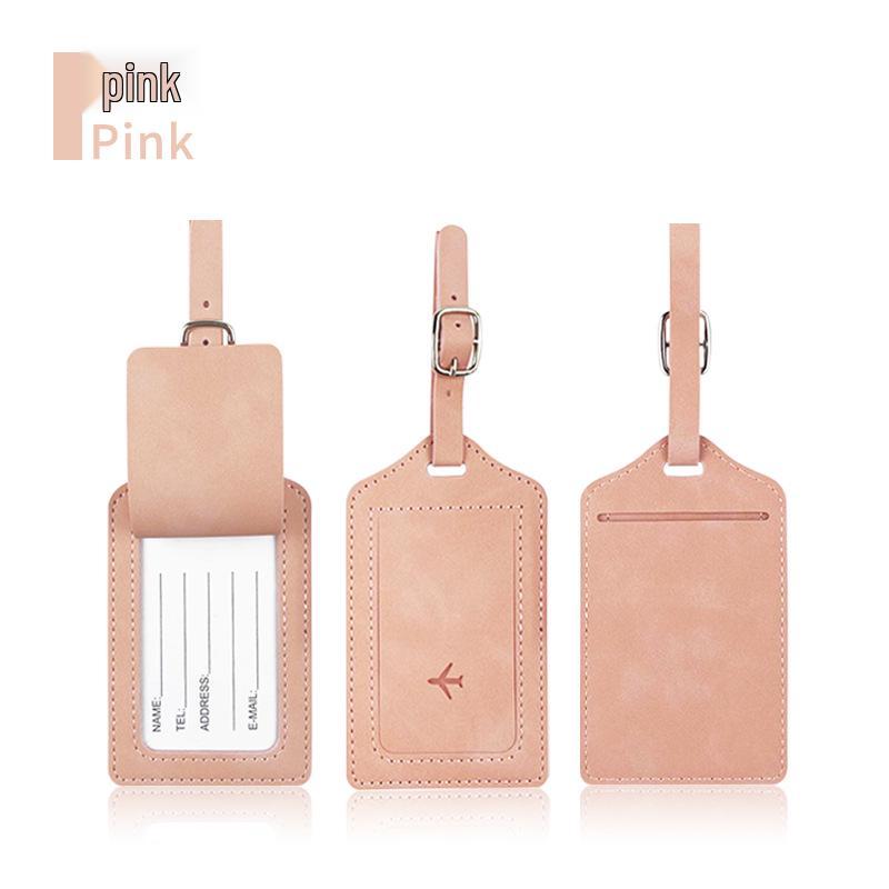 Farbwechselnder PU-Leder-Reiseausweishalter & Gepäckanhänger-Set mit RFID-Schutz