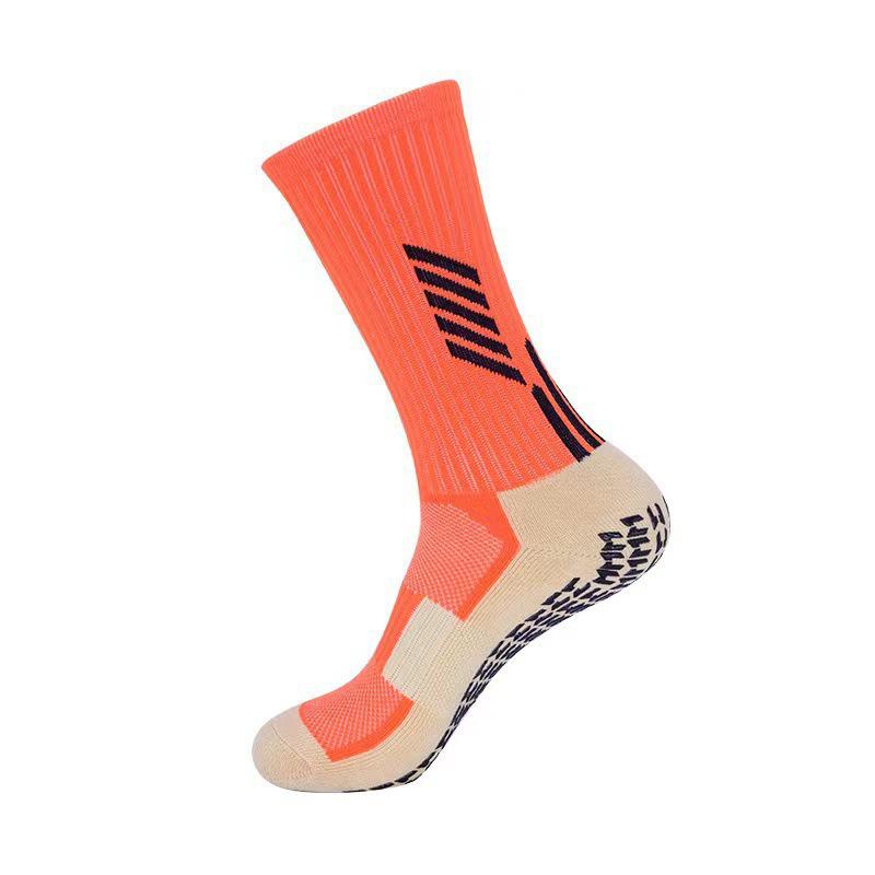 Men s Non-slip Silicone Football & Basketball Socks with Towel Bottom Universal Size