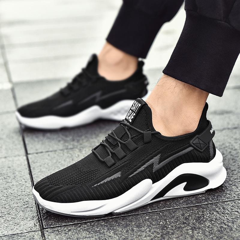 2024 New Ice Silk Mesh Versatile Casual Shoes Men's Classic Lace Up Breathable Lightweight Running and Sports Shoes Sneakers