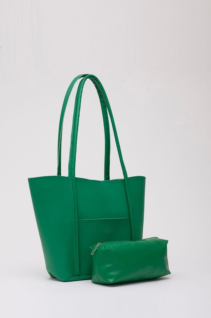 Women's Stylish and Useful Shoulder Bag Blue Shk80 Faux Leather Large Size Arm and Shoulder Bag with Front Pocket and Snap Makeup Bag L:26E:40W:8C