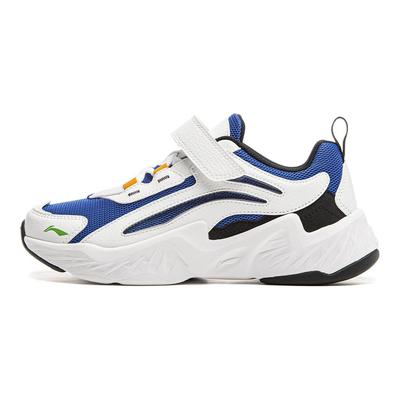 Li Ning Kids Comfortable Fashionable Versatile Low-Top Casual Shoes Kids Sneaker Bright-Blue Standard-White YKCU232-1