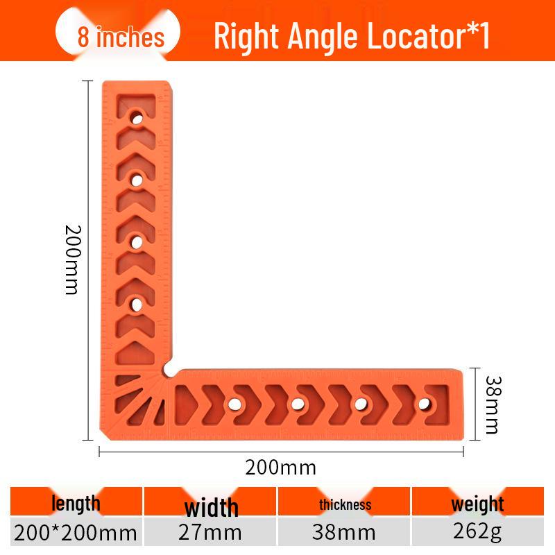 L-Shaped 90° Right Angle Positioning Ruler for Woodworking and Stone, Thickened Plastic Design