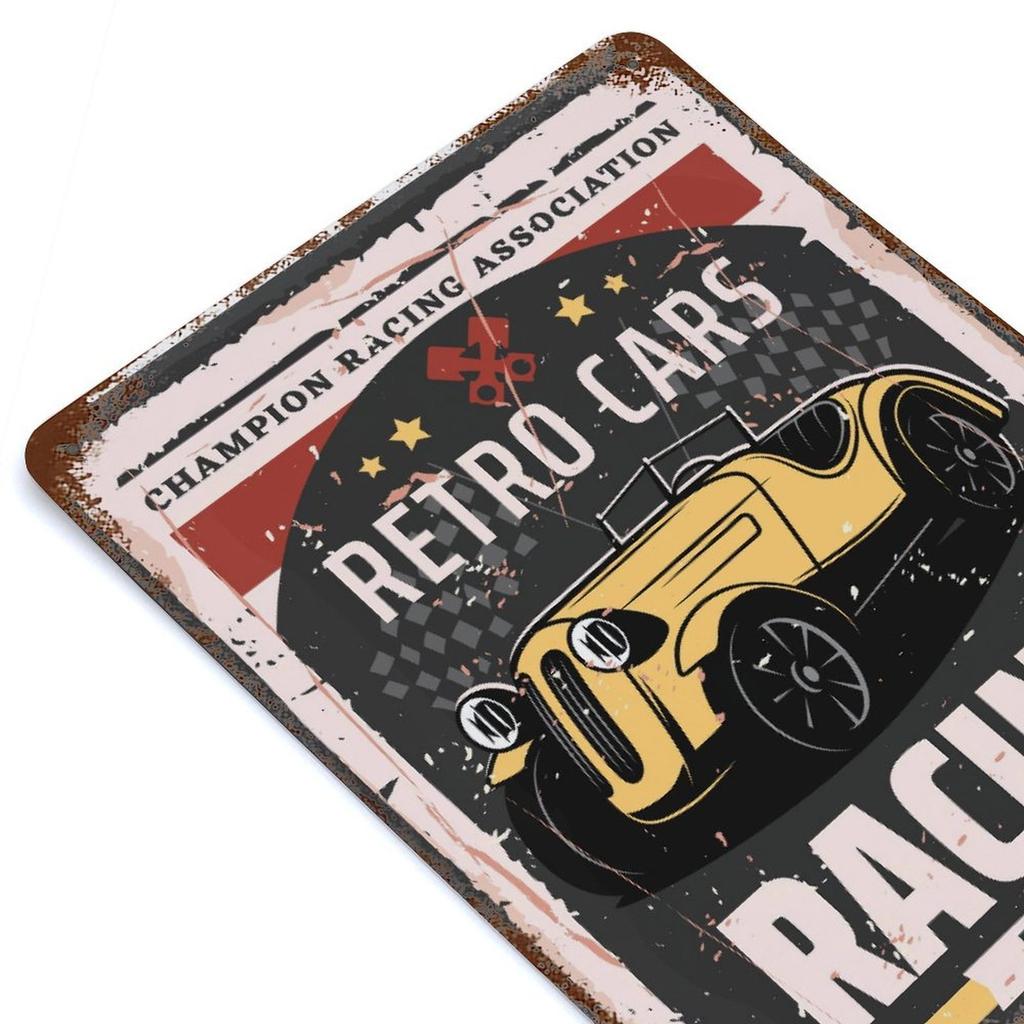 1PC Vertical Retro Iron Tin Sign with Weathered Rust Effect, 20x30cm or 30x40cm, Vintage Wall Decor for Bar Cafe Garage Restaurant Living Room