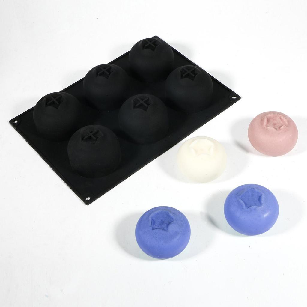 Silicone Baking Mold 6-Cavity Heat Resistant Bakeware Silicone Cake Molds Baking Tools for Chocolate Cookie Dessert Ice Cream