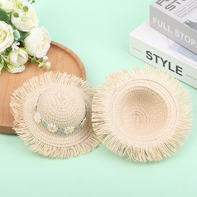 Dollhouse Handmade Hat Sun Cap For 1/6 Doll Accessories Doll Cute Hat With Bow Decoration Doll Hat Children's Toy Gift
