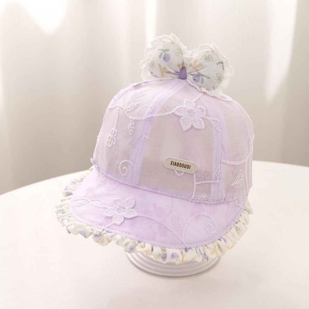 Baby Girls' Lace Sun Protection Hat - Spring/Autumn Breathable Mesh