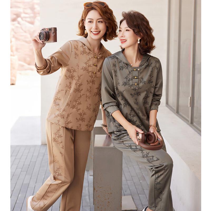 

Женский комплект в китайском стиле: худи и брюки 3XL