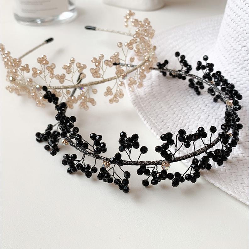 Korean Crystal Fairy Beaded Headband: Elegant, Versatile, Retro Bridal Hair Accessory