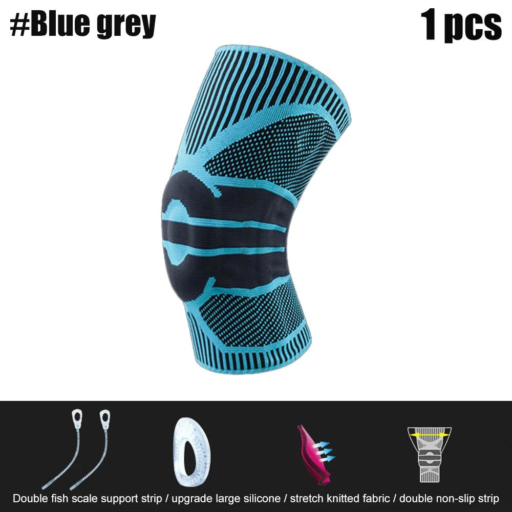 Silicone Full Knee Brace Strap Patella Medial Support Dropshipping Compression Protection Sports Fitness Pads Running Basketball