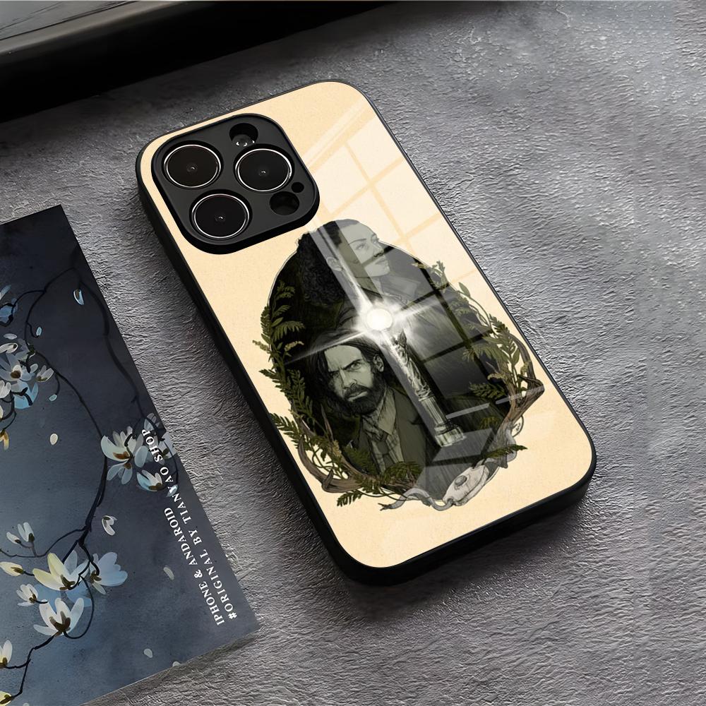 A-Alan W-Wake 2 Phone Case For IPhone 17 Air 16 E Pro Max 15 14 13 Mini 12 Pro 11 Max Plus Black Glass Cover