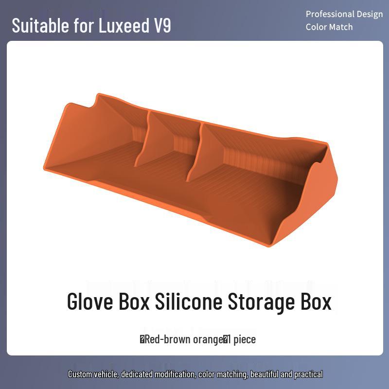 Luxeed V9 Passenger Glove Box Silicone Organizer: Car Interior Decoration & Accessory