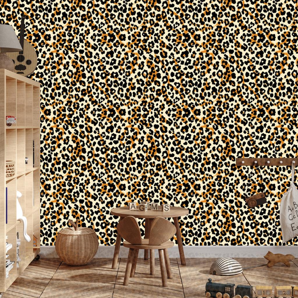 Animal Skin Wallpaper Brown, Ochre and Beige for Living Room and Bedroom 50x1000