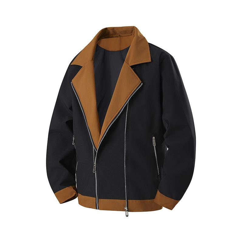 

Свободная куртка Мужская куртка Модная повседневная рабочая одежда Топ Бейсбольная форма S чёрный