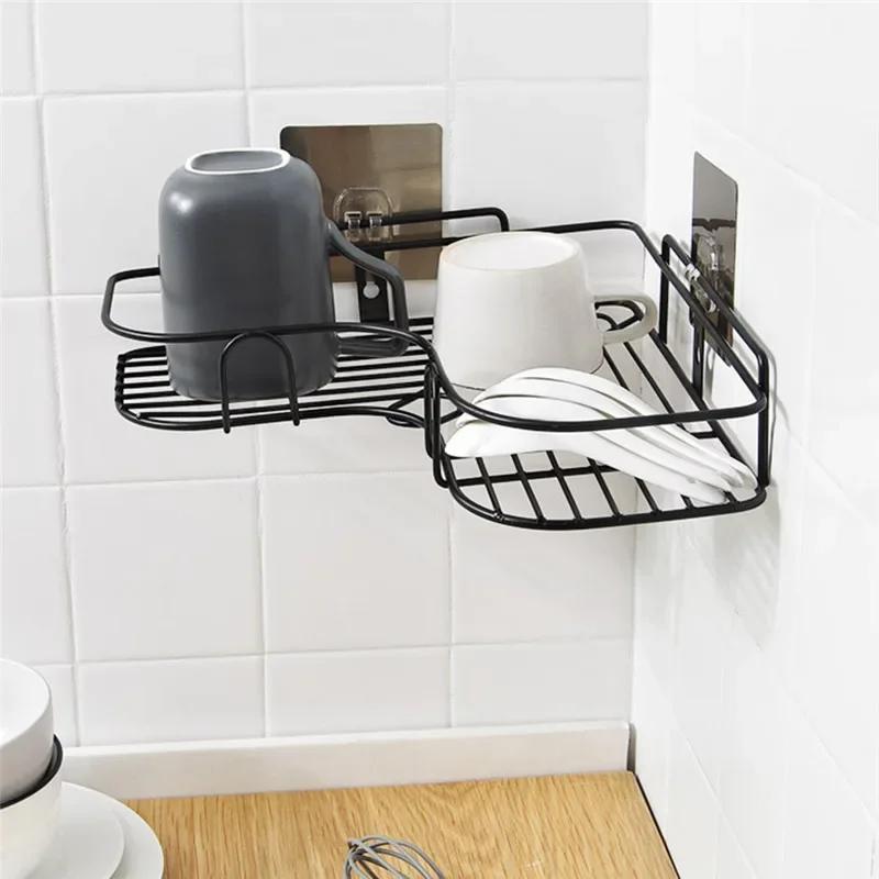 1x Stainless Steel Bathroom Corner Shelf Shower Shampoo Soap Cosmetic Shelves Bathroom Accessories Storage Organizer Rack Holder