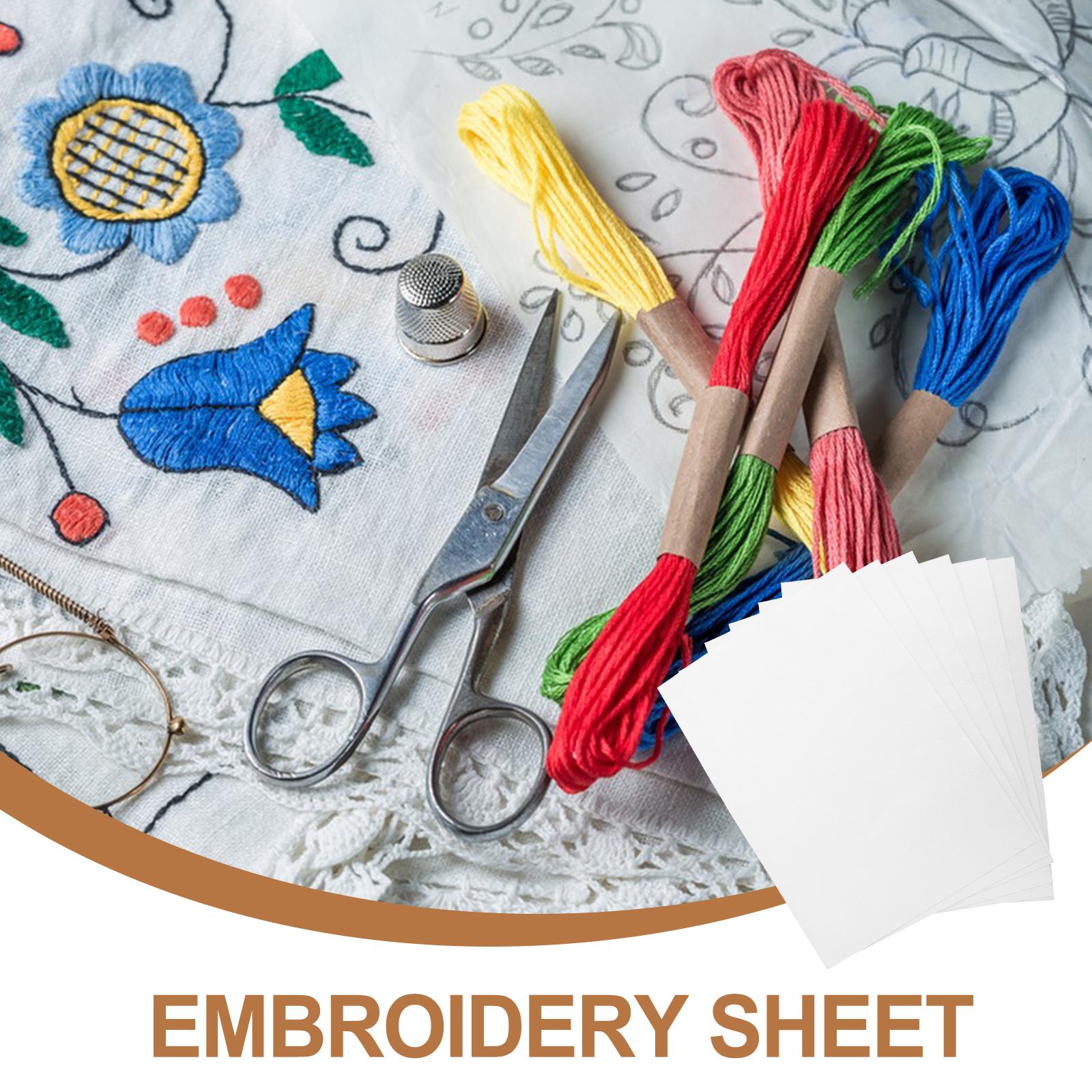 

6pcs Water Soluble Embroidery Stabilizer Wash Away Sheet For Diy Craft Making Printing Sewing Supplies Embroidery 21X14.8X0.1CM