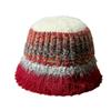 New Dopamine Color Matching Basin Hat for Women In Autumn and Winter Warm Ear Protection Fisherman Hat Plush Hat Wool Bucket Hat Woven Trendy