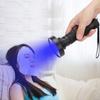 100LED UV Flashlight Fluorescent Detection Lamp for Cosmetic Mask Banknote Verification(black)