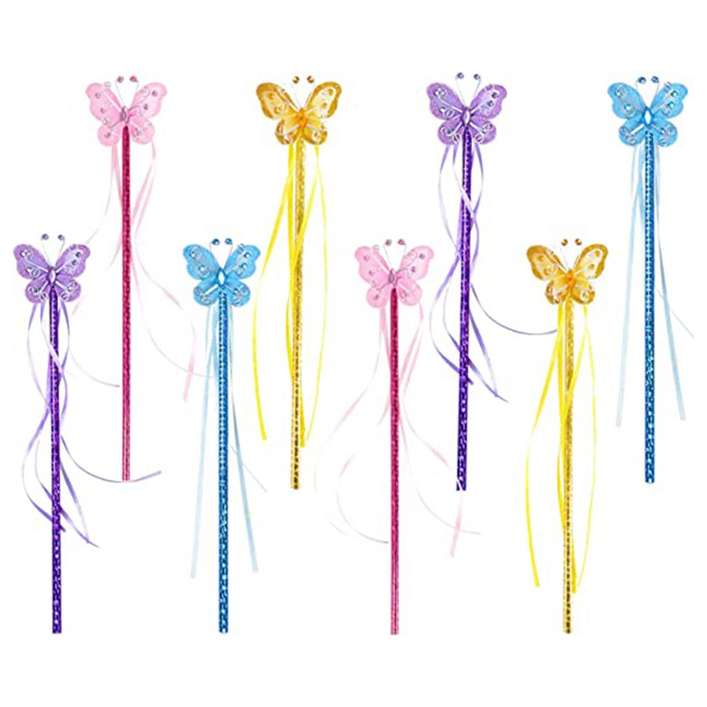 Magic Stick Princess Cosplay Props Fairy Butterfly Wand Ornament for Kid Children Handheld Props Accessories