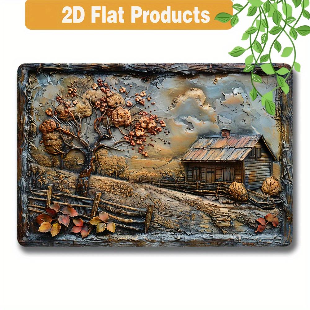 FJ Vintage Metal Tin Signs 2D Flat Printing  Posters  Room Wall Home Farmhouse Decor Room Decoration