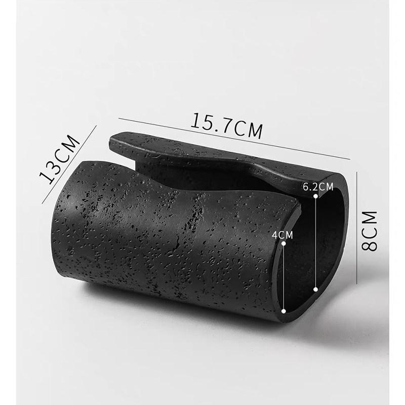 Cave Stone Tissue Box Advanced Sense Living Room Luxury Walnut Leather Paper Box Creative Paper Box Home Decoration