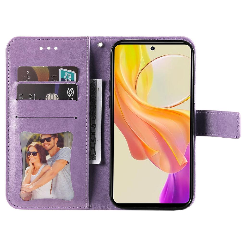 For vivo Y78 (China) 5G/Y36 4G/5G Case Floral Pattern PU Leather Wallet Stand Phone Cover