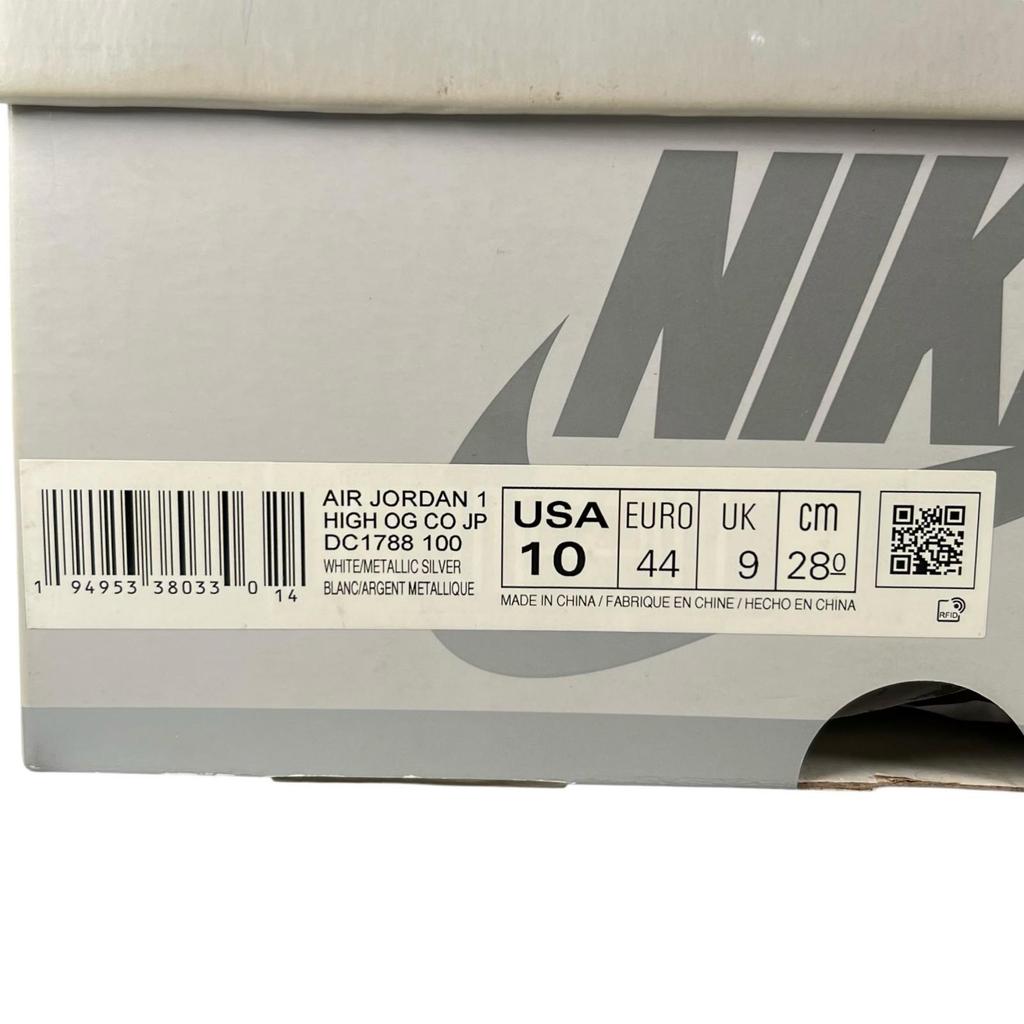 Excellent NIKE Sneakers AIR JORDAN 1 HIGH CO.JP White Mens 28 DC1788-100 Used