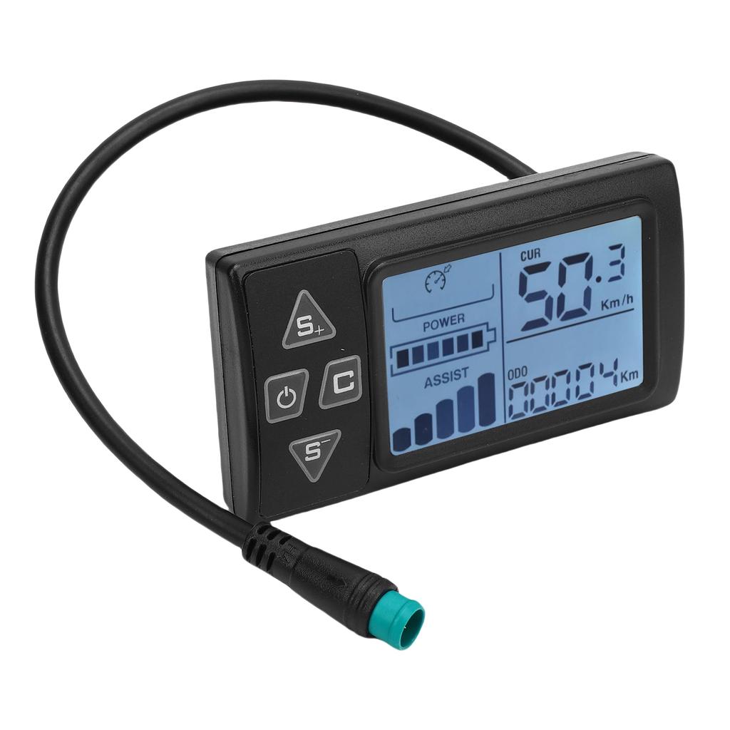 S861 Display LCD Scuter Metru Iluminat din spate Panou de control Scuter cu mufă rezistentă la apă pentru bicicletă montană