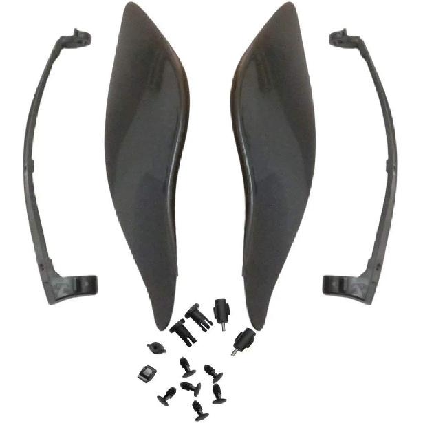Adjustable Wind Deflectors Side Wings Windshield Fairing Side Cover Shield for 2014-2019 Harley Davidson Touring Electra/Street/Tri Glide CVO,Smoke