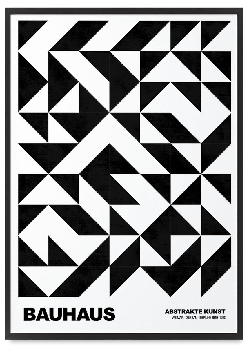 

Plakat czarno biały bauhaus 21x30 cm