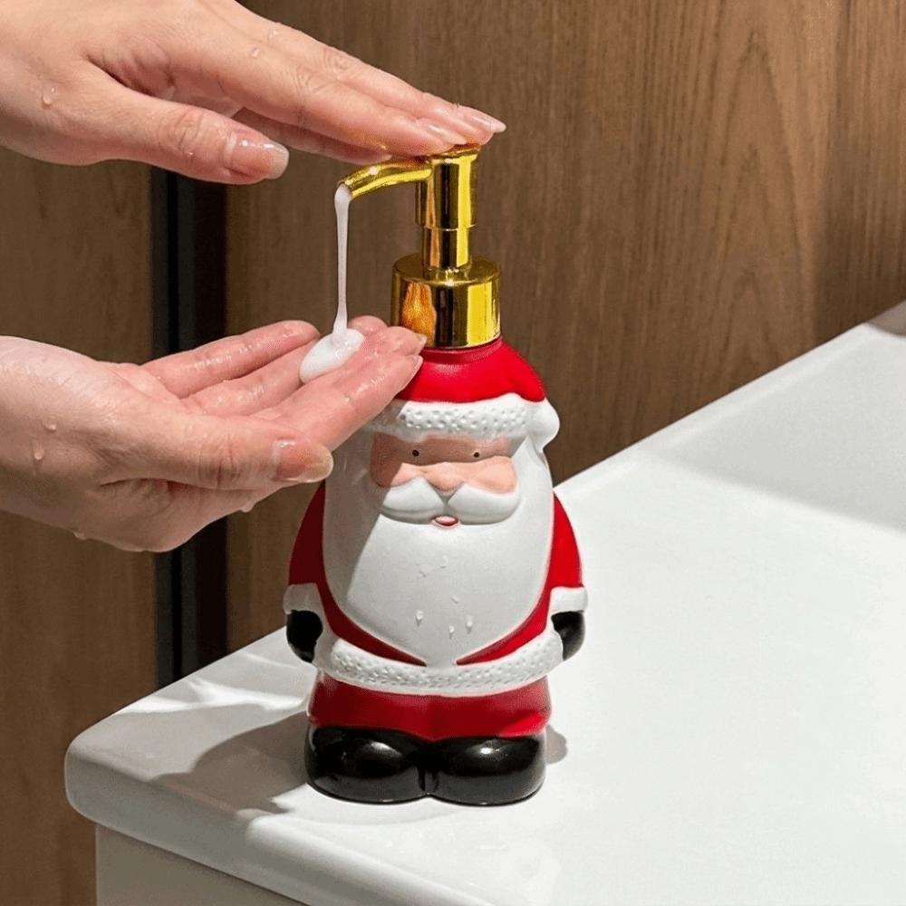 Refillable Christmas Soap Dispenser Santa Pump Bottle Cute Lotion Bottle  Festival