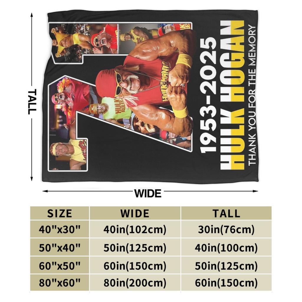 Hulk Hogan Legend Memorial Wrestling Blankets Fleece  Winter  Multi-function Soft Throw Blanket for Bed Couch Bedspread