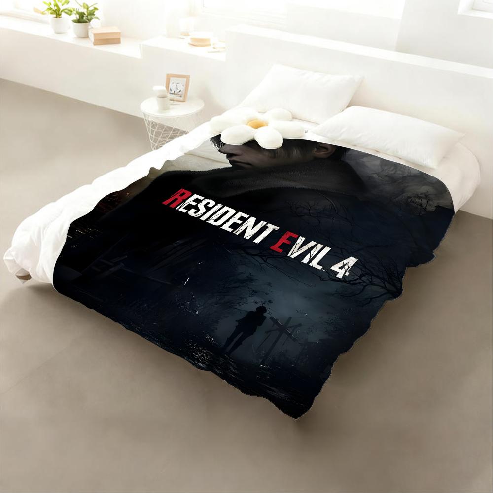 Gra Resident Evil Koc flanelowy do narzucania: Miękny Przyjazny Dzieciom Ciepły Antystatyczny Na Wszystkie Pory Roku Zmywalny Kanapa Łóżko Dom