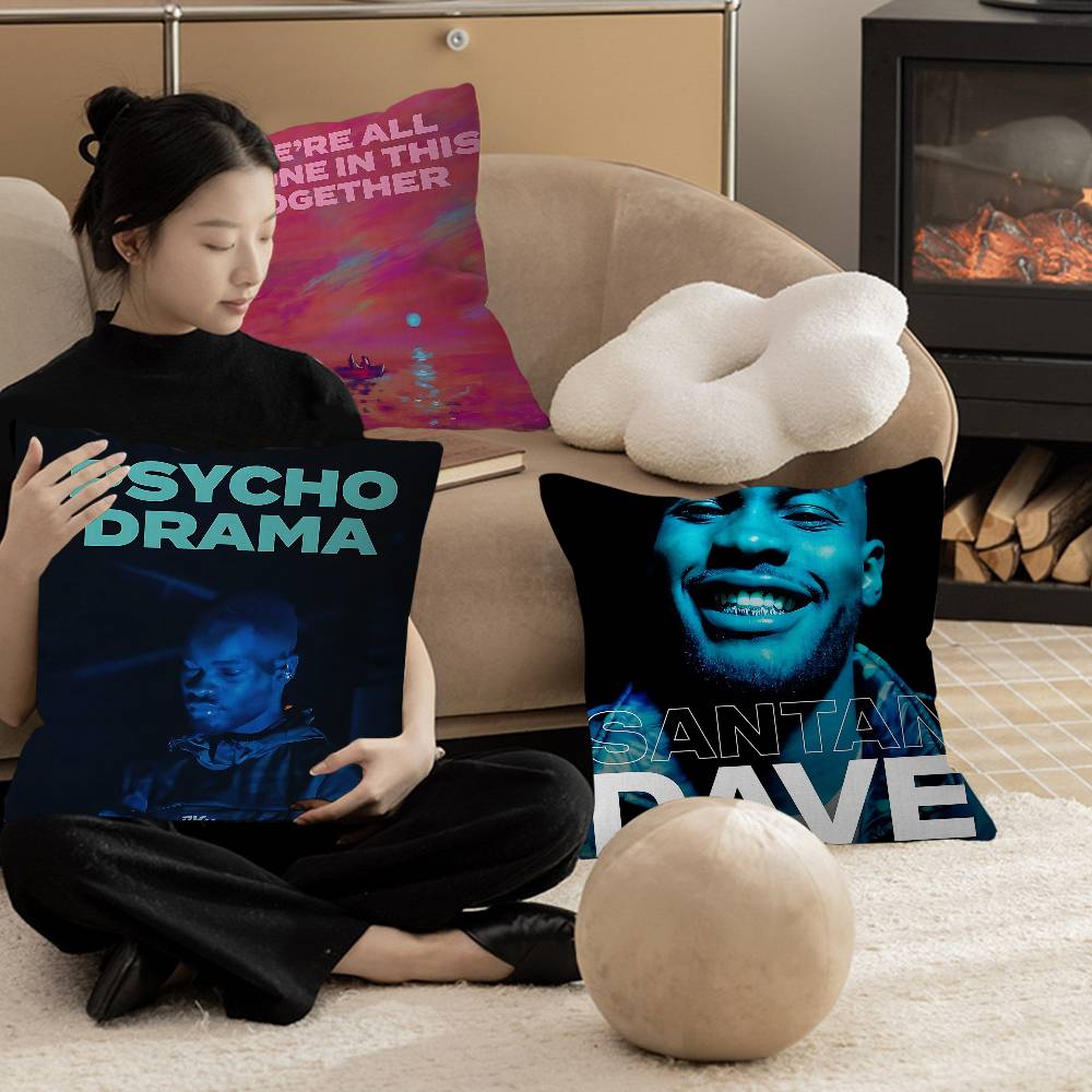 Pop Hip Hop Rapper Dave Pillow Gift Home Office Decoration Bedroom Sofa Car Cushion Cover Case 45x45