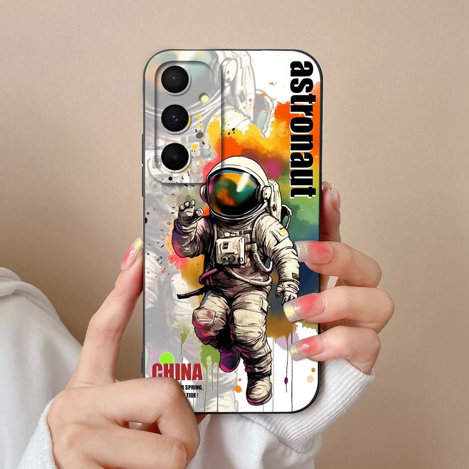 Hülle für Samsung Galaxy A55 S22 S23 M34 A05 A15 C55 F15 S24 Handyhülle Niedliche Kaninchen-Cartoon-Muster Schale Flüssigsilikon Anti-Drop-Stoßfänger für Samsung