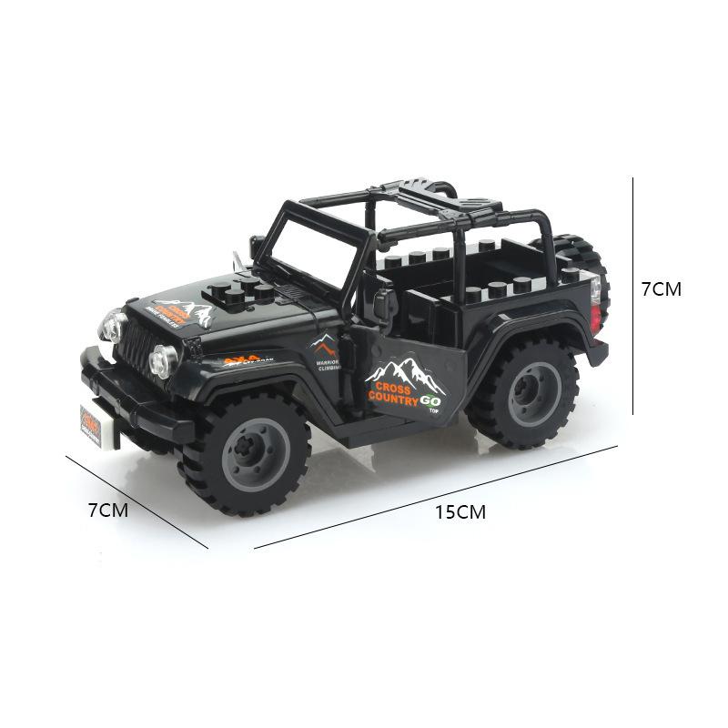 

Друга світова війна TBS Штурмова команда Військовий Хаммер Джип Броньована машина Модель з будівельних блоків Армія Міні-солдат Транспортна колісниця Іграшковий набір Подарунок