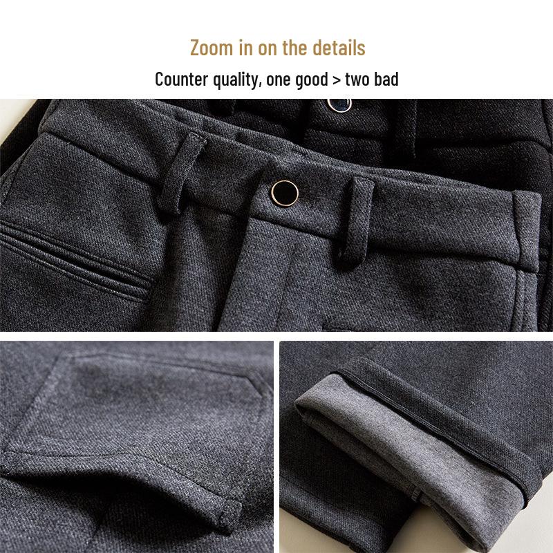 2024 Podzim/Zima Dámské zeštíhlující kalhoty se širokými nohavicemi ze směsi vlny