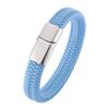 WISH Popular Men's Titanium Steel Leather Fashion Bracelet Accessories