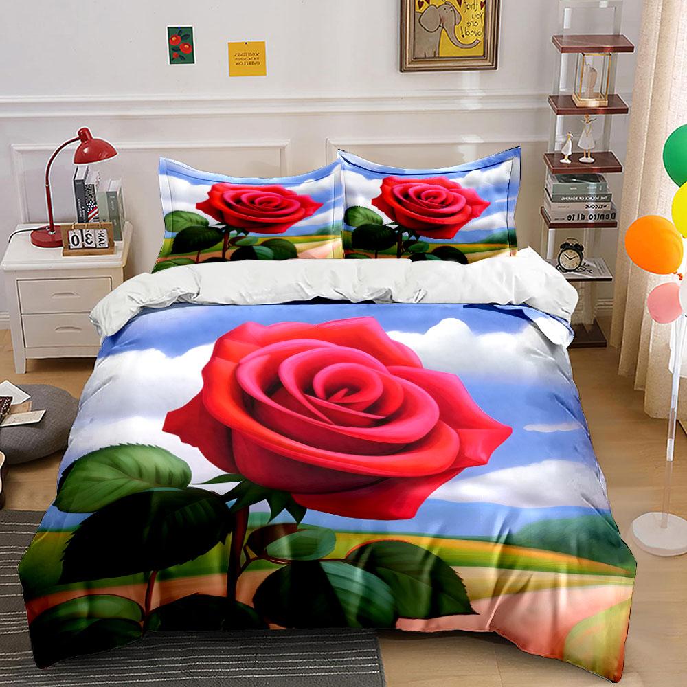 Blossoming elegance under skies. Bedding sets Duvet covers Pillowcases(1* Duvet Cover 2* Pillowcases without duvet insert)