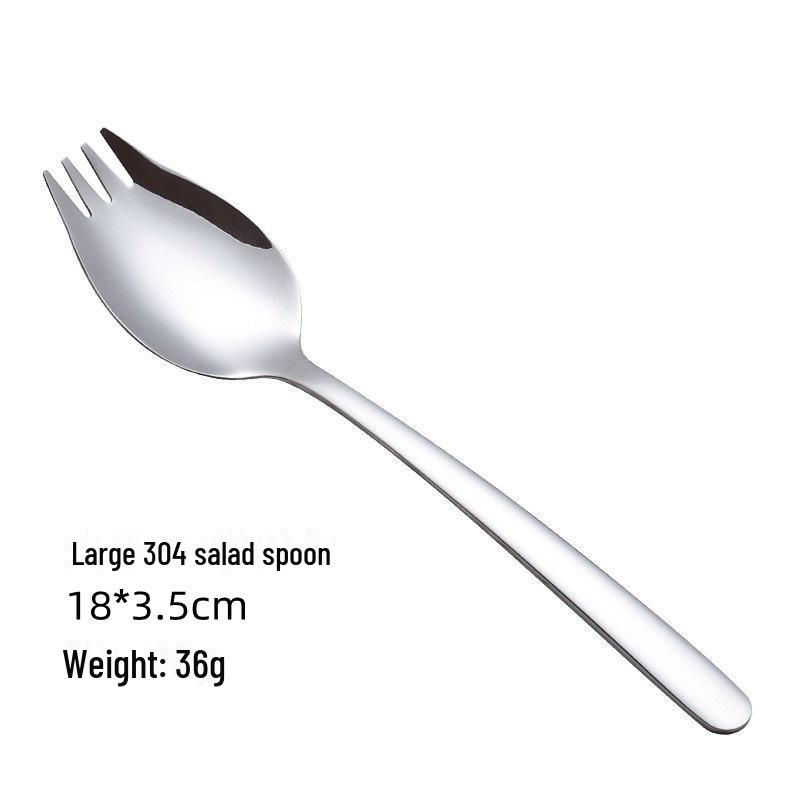 Creative Stainless Steel Dual-Purpose Noodle & Salad Spoon/Fork
