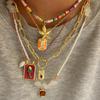 5PCS Multicolor Beach Themed Beaded Necklaces for Women Handwoven Clavicle Chains Vocation Holiday Accessories Multicolor