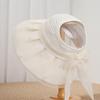 New splicing bow pearl empty top hat women's spring and summer mesh sunscreen hat big brim sweet sunshade sun hat