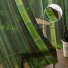 Bamboo Forest Green Sheer Curtains Living Room Window Tulle Curtains For Bedroom Kitchen Home Decoration Voile Drapes