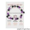 Natural Stone Woven Hand Rope Combination, Colorful Versatile Adjustable Handmade Crystal Beaded Bracelet
