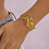 Stainless Steel Ocean Series Wide Bangles for Women Gold Color Metal Shell Starfish Wave Open Cuff Bracelet Beach Party Jewelry