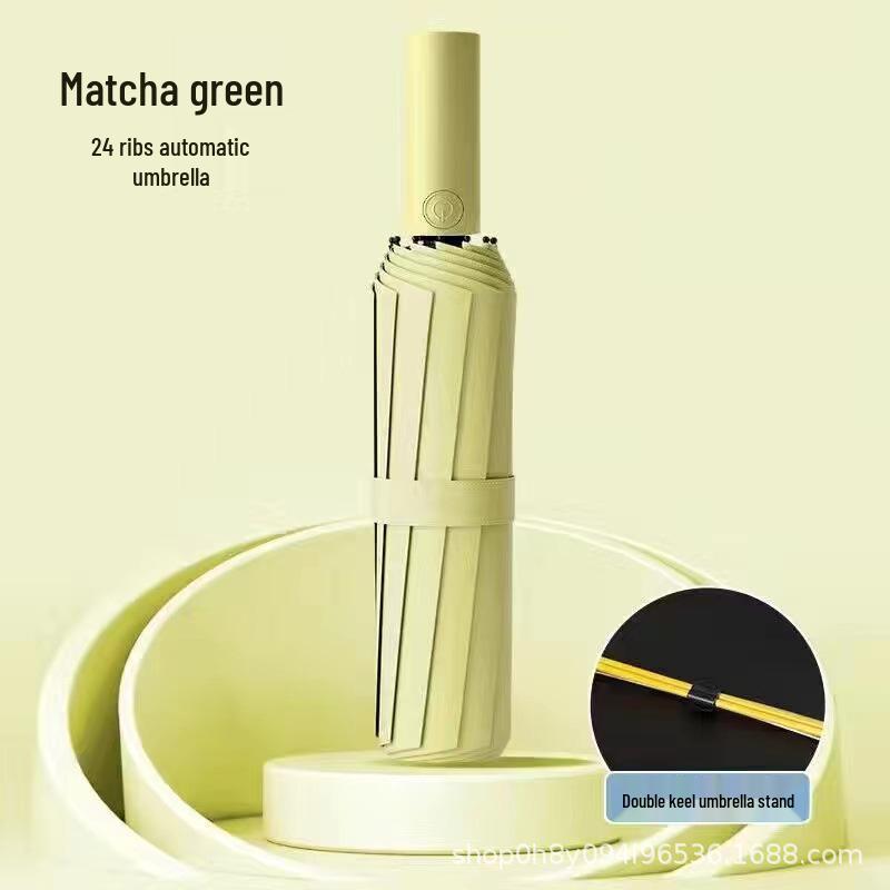 UV Auto Open/Close Large Double Folding Windproof Umbrella for Two, Reinforced for Sun/Rain, Dual Use for Men and Women