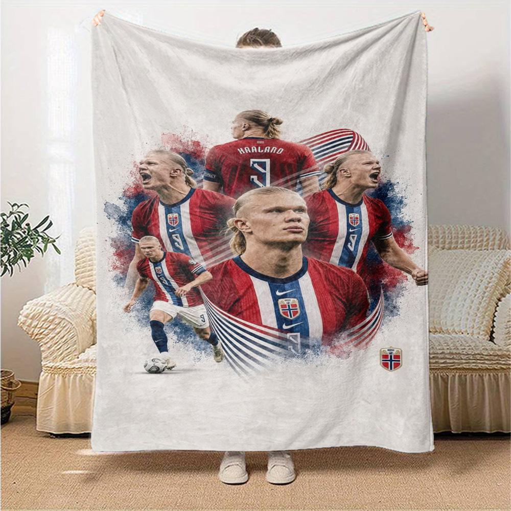 Haaland Blanket Warmthful Decor Suitable for Picnics Office Chair Livingroom for All Occasions Stylish Decor Birthday Christmas Gift Blanket